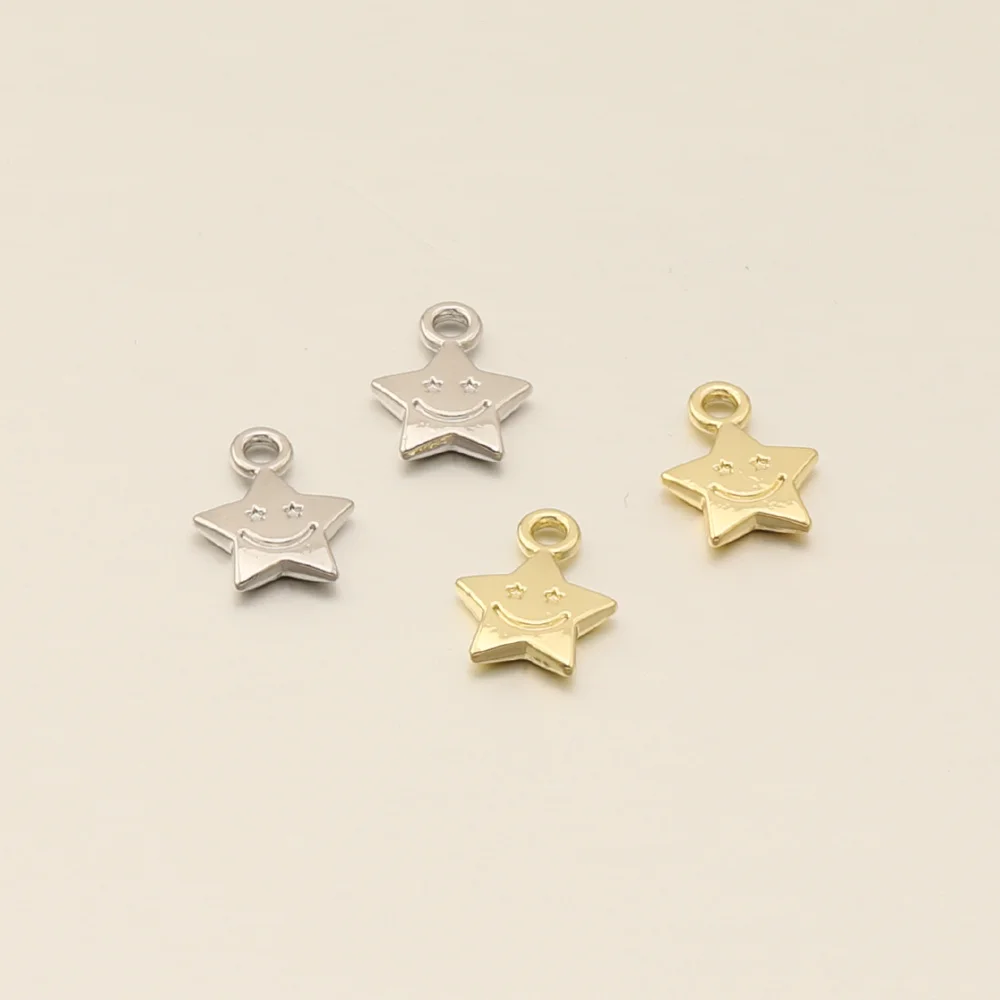Cordial Design 100Pcs 8*11MM Jewelry Accessories/DIY Charms/Cute Star Shape/Zinc Alloy/Hand Made/Jewelry Findings & Components - cordial