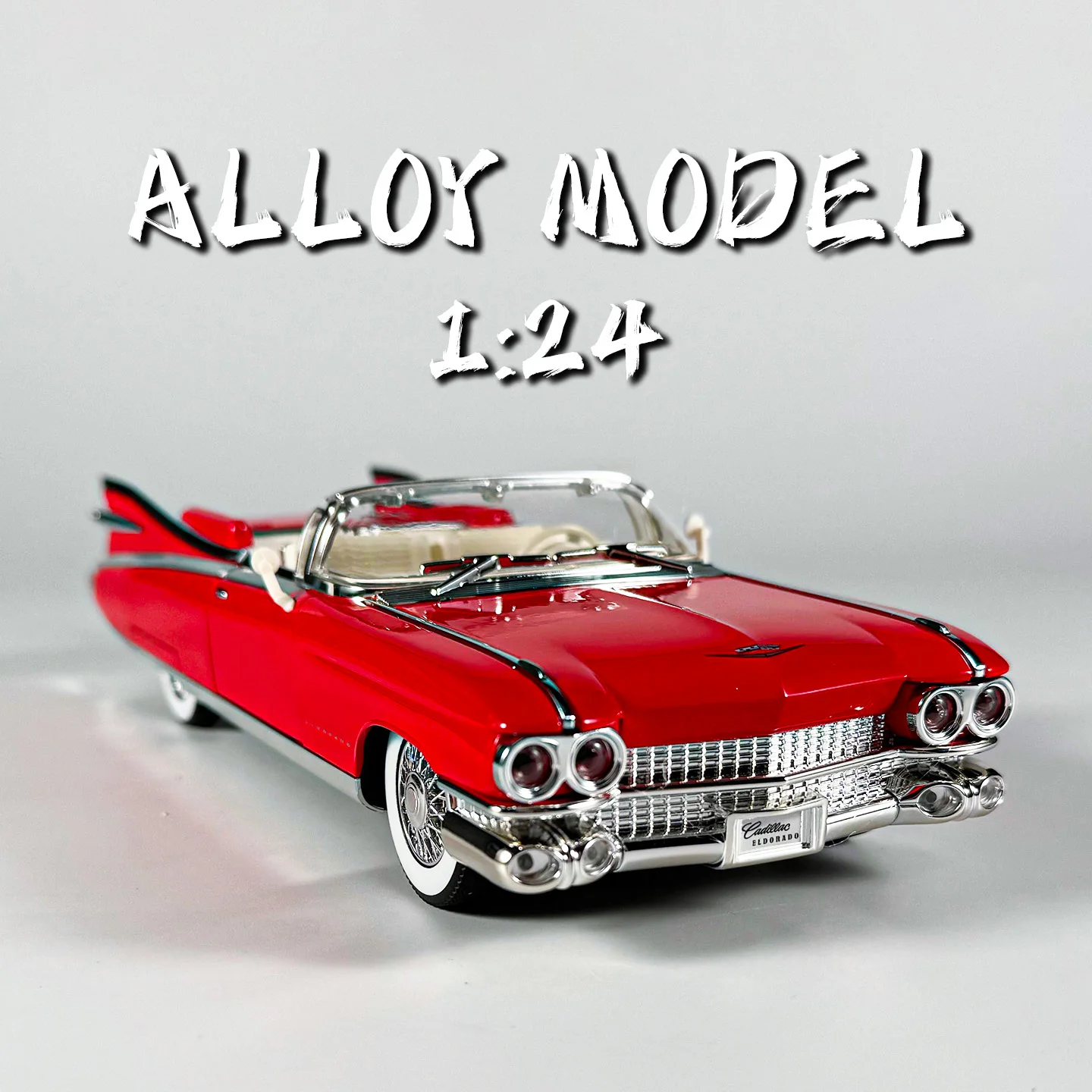 1:24 modelo de liga de carro esportivo conversível de luxo retrô, enfeites de mesa requintados, melhor coleção para entusiastas de modelos de carros