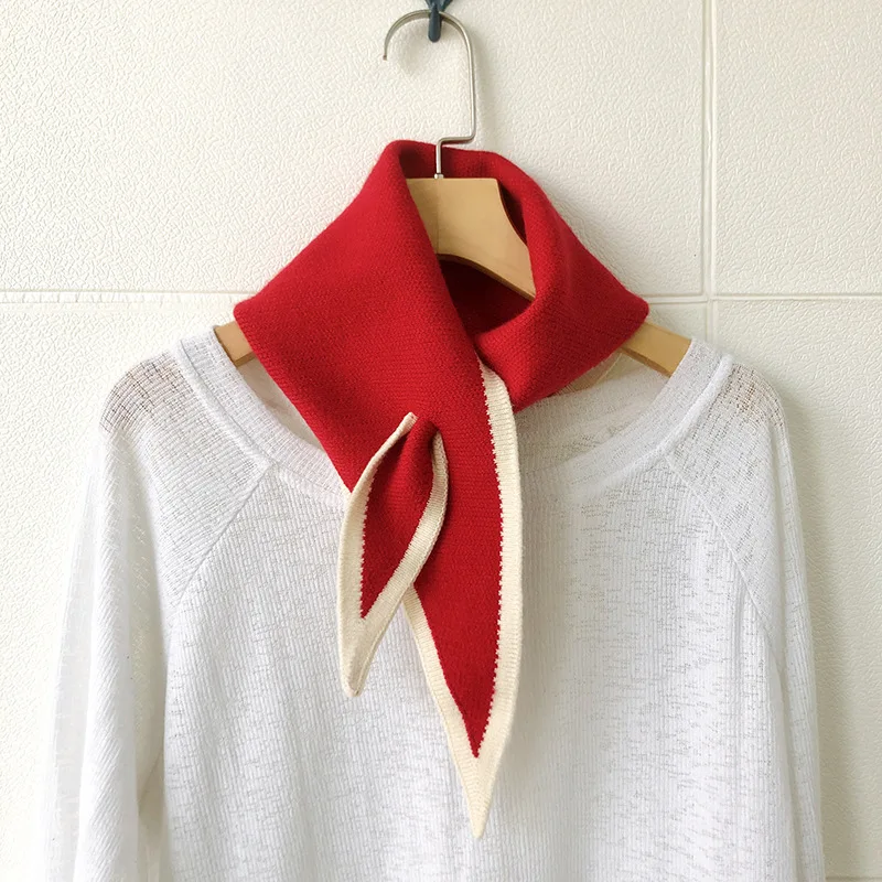 Autumn Warm Knit Scarf Detachable Collar Shawl