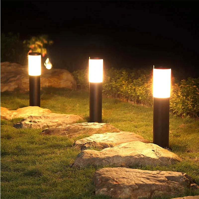 

Pathway Light Solar Garden Outdoor Waterproof Stainless Steel Landscape Smart Yard Lawn Street Lamp Lights Lamp IP65 Decoration