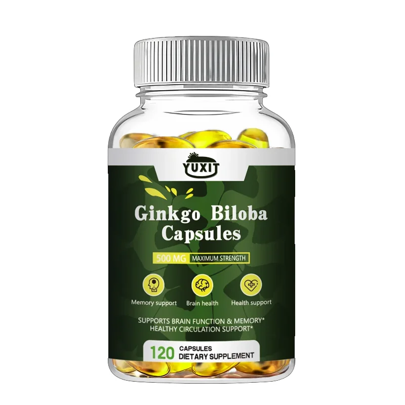 YUXIT Organic Nutricost Ginkgo Biloba 500mg Extra Strength Ginkgo Biloba Extract Gluten Free 120 Capsules