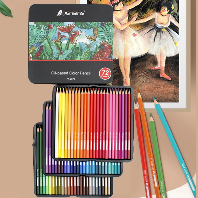 Oil Based Colored Pencils - 72 Colors