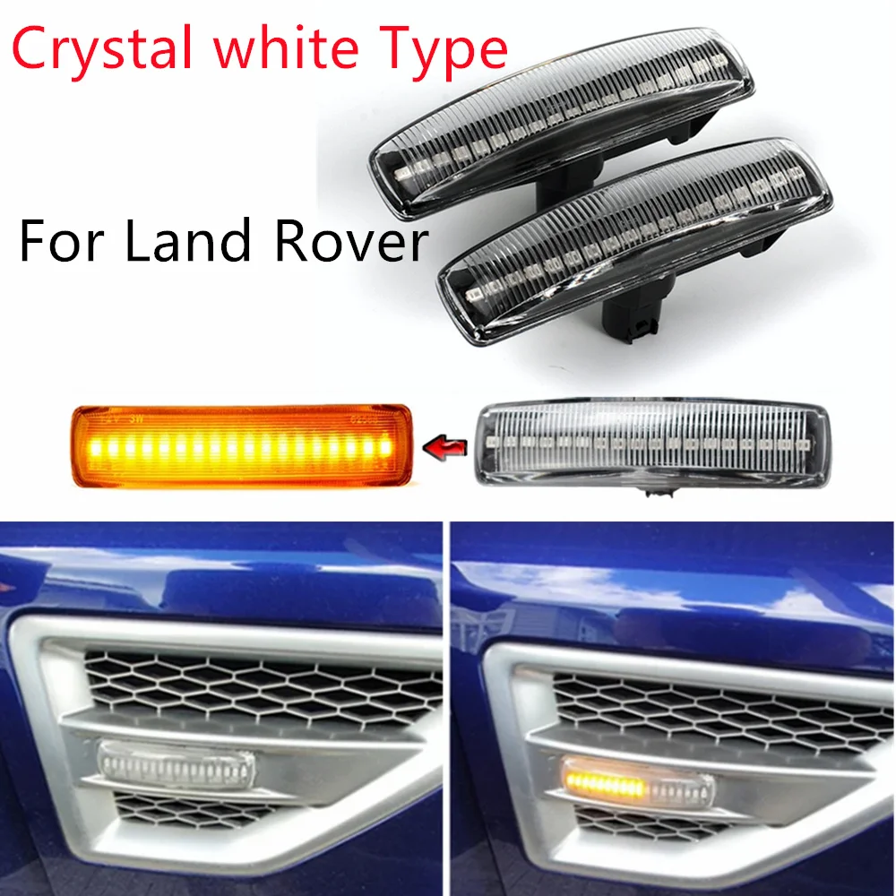 

2PCS LED Dynamic Turn Side Mirror Marker Light Indicator Lamp For Rover Sport L32 Land Rover LR2 L359 Discovery 3 LR3 4 LR4 L319