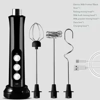 3 In 1 Electric Milk Frother Portable USB Mini Foam Maker Handheld Foamer High Speeds Drink Mixer Coffee Foamer Blender Set 1