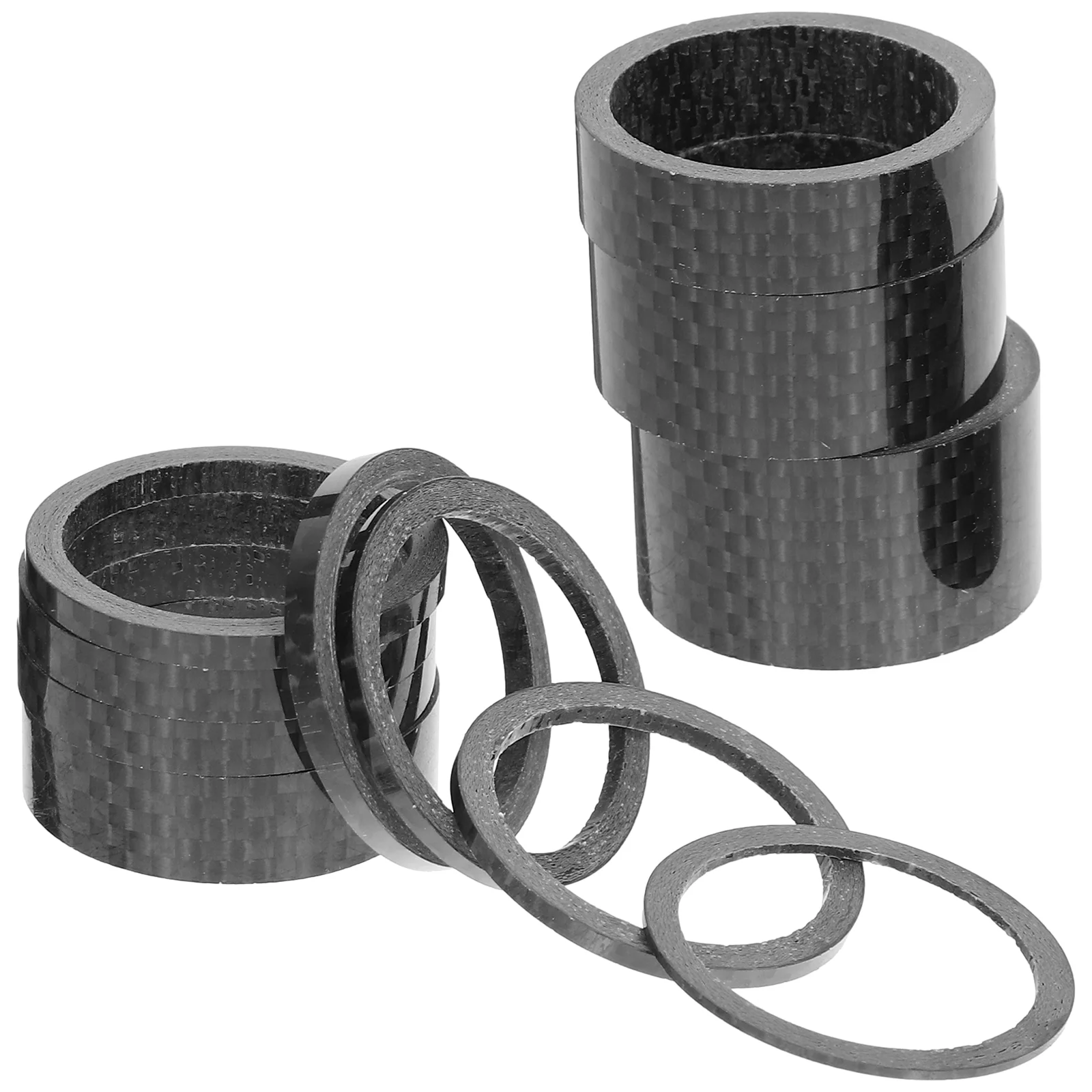 

16 Pcs Bicycle Raising Circle Road Bike Accessories Supply Headset Gasket Front Fork Mountain Spacers Washer Carbon Fiber Stem