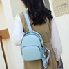 portable backpack for ladies Korean Fashion Zipper PU Leather Small Bag coin purse mini backpack for woman 3