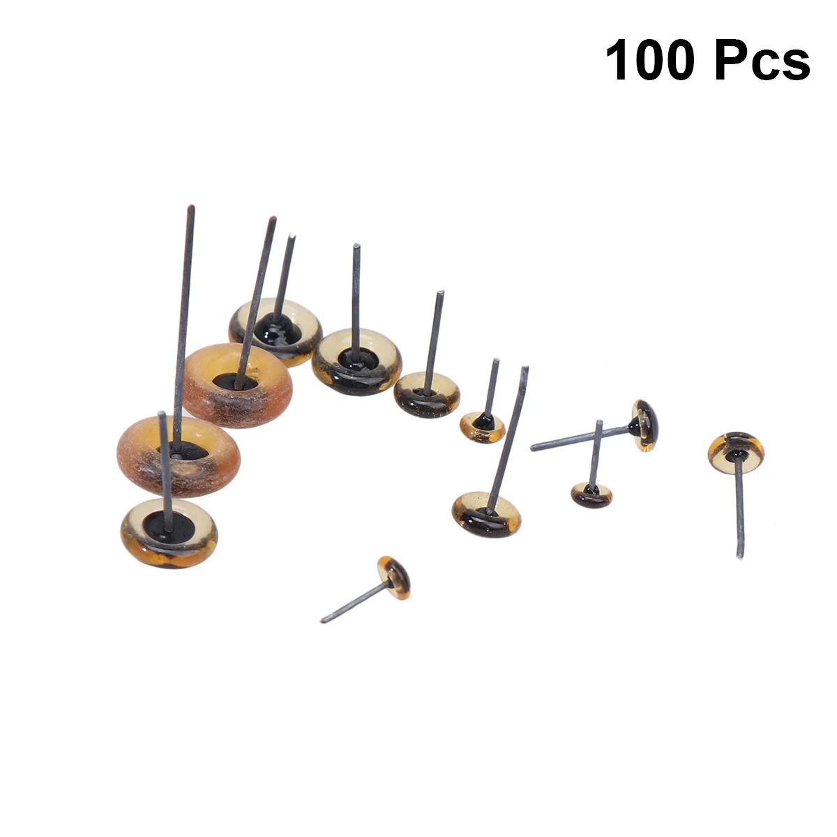 

100 Pcs DIY Colored Eyes Glass Food Toy Toys Brown Fake Accessories Animal
