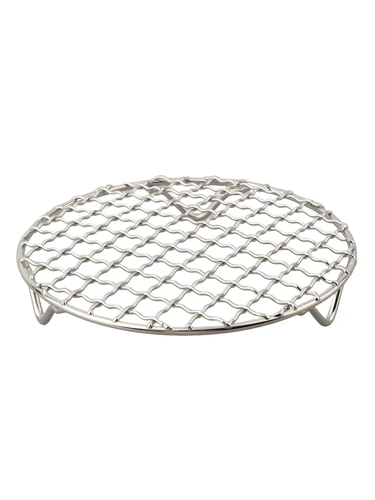 Round Cooling Baking Rack Versatile 201 Stainless Steel Wire Oven Grill Sheet For Barbecue Grilling Baking Drying BBQ Accessory