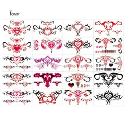 10/20Pcs Womb Tattoo Stickers For Women Waterproof Temporary Tattoos Stickers Fake Body Art Sexy Simulation Navel Sticker