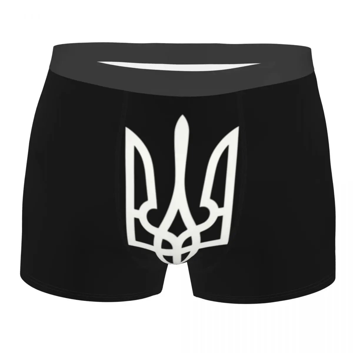 

Custom Ukraine National Emblem Underwear Men Stretch Boxer Briefs Shorts Panties Soft Underpants For Homme