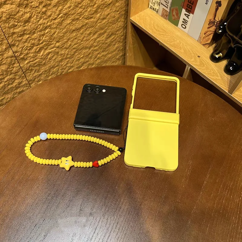 Star Yellow Chain Rope Hinge Protective Phone Case Cover