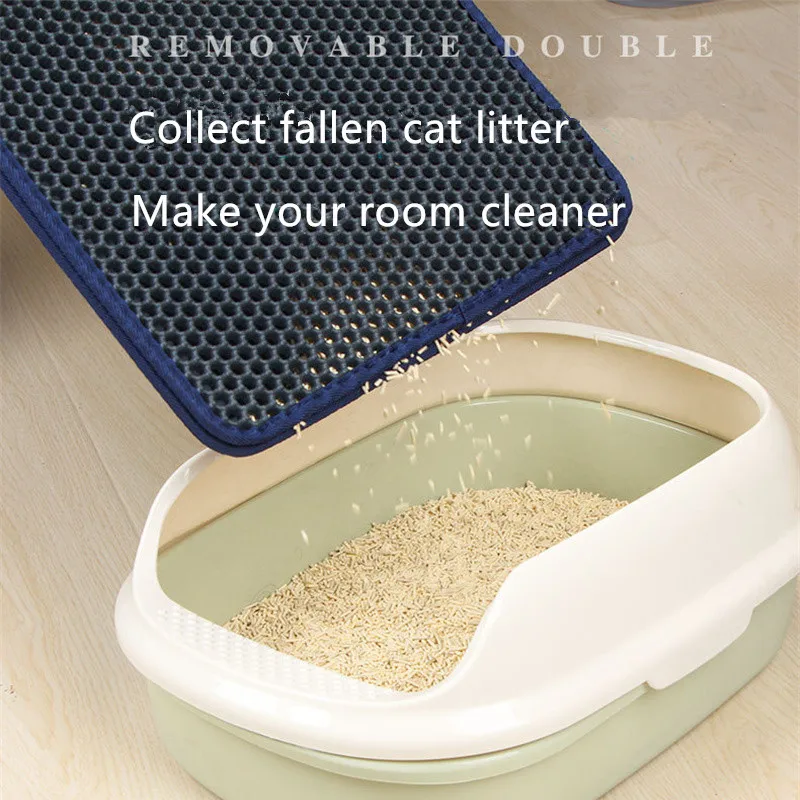 

Waterproof Pet Cat Litter Mat Double Layer Pet Litter Mat Non-slip Sand Cat Pad Washable Pet Dog Bed Cat Mat Kitten Pet Supplies