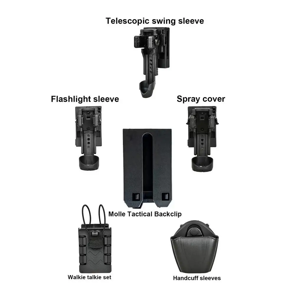 Flashlight Holder Duty Belt Rotatable Flashlight Carrier Gear Flashlight Belt Holder Portable Light Carry Case Flashlight Pouch