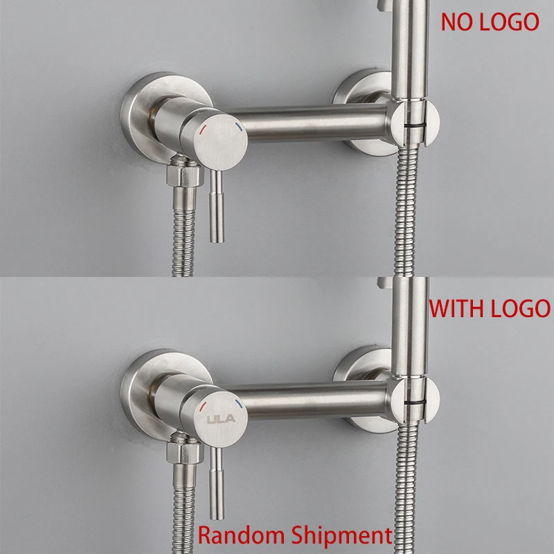ULA Brushed Bidet Faucet Mixer Toilet Faucets Ducha Cold&Hot Water Mixer Crane Round Shower Sprayer Hygienic Shower 2
