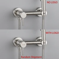 ULA Brushed Bidet Faucet Mixer Toilet Faucets Ducha Cold&Hot Water Mixer Crane Round Shower Sprayer Hygienic Shower 2