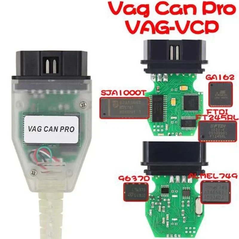 

VAG CAN PRO V5.5.1 with FTDI FT245RL SJA1000T ALMEL749 Chip VCP OBD2 Diagnostic Interface USB Cable Support Can Bus UDS K Line
