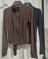 Lemon Long Sleeve With Pockets Cropped Defines Sport Jacket Quick Dry Breathable Fitness Yoga Running Zip Up Jacket Workout Coat 1