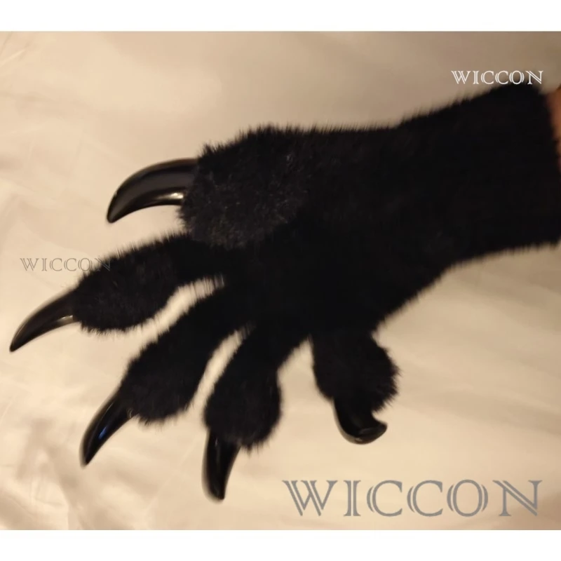 Furry Gloves Kig Fursuit Kigurumi Cosplay Plush Gloves Full Season Claw Gift