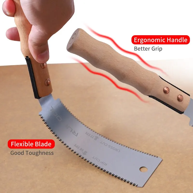 Japanese Hand Saw Tool With 3 Blades - 11.8/10.4/9.45 Inch Drywall Cutter, SK5 Steel, Anti-Slip TPR Handle