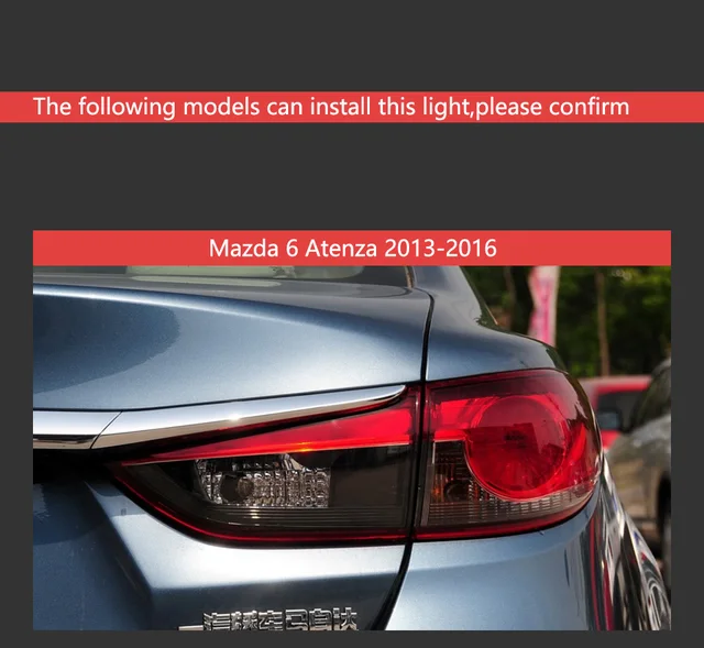 テールライトマツダ6 Mazda6アテンザ2013-2019 led drlテールランプランニングターン信号リア逆ブレーキライト交換  Aliexpress