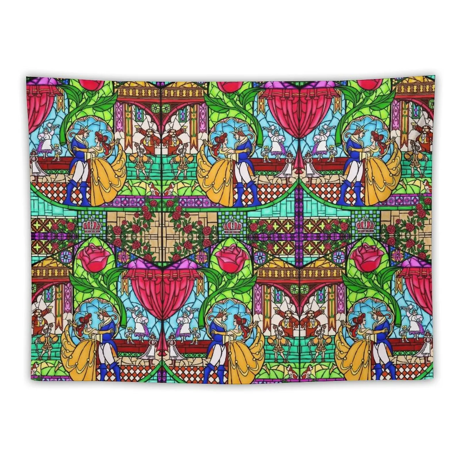 

Patterns of the Stained Glass Window Tapestry Home Decoration Accessories Wall Decoration Room Decorator Tapestry