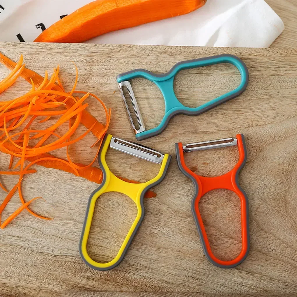 Description Picture 5 of item1/3pcs Peeler, Scraper, Stainless Steel Fruit, Potato and Apple Peeler, Three Colors Available, Kitchen Small Tool