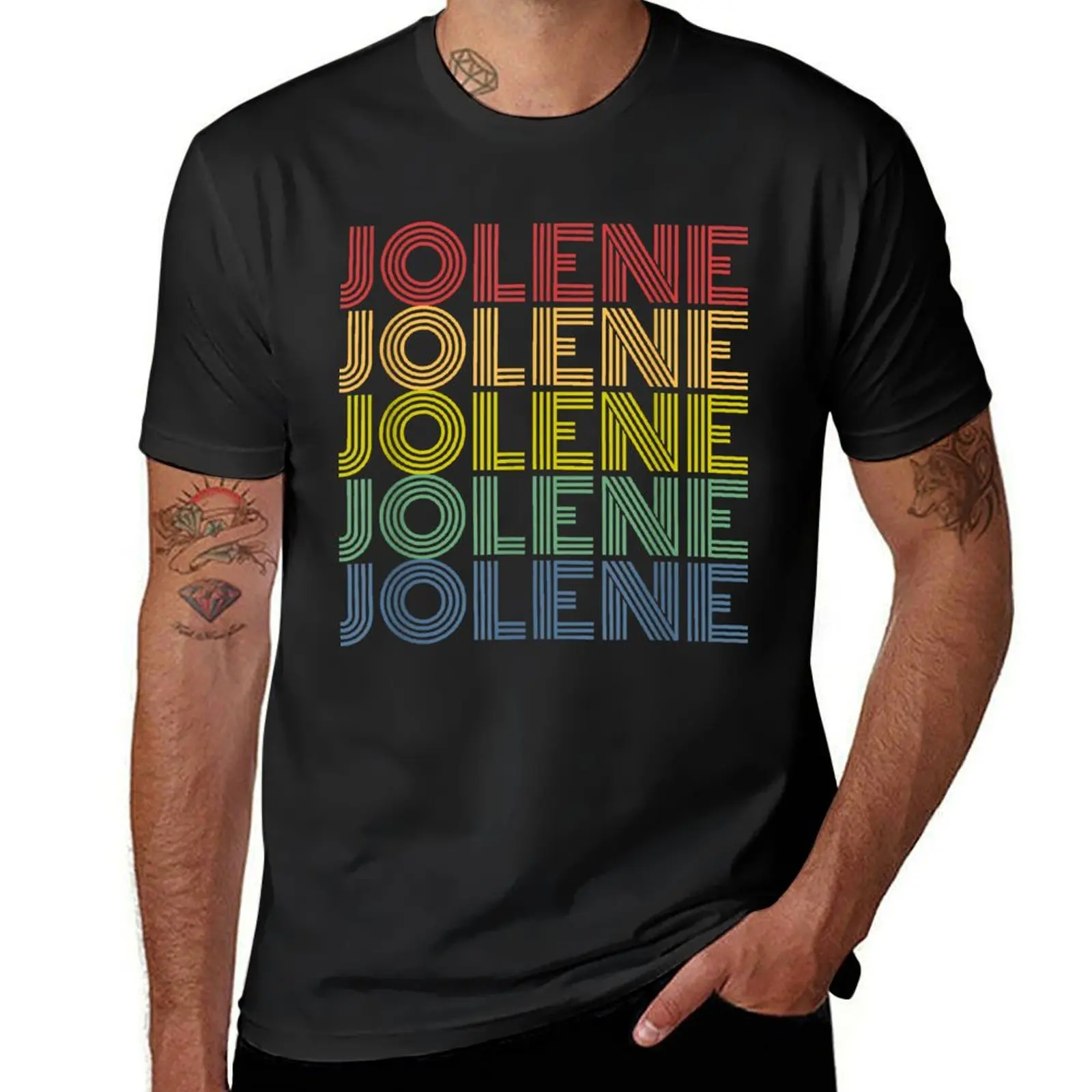 

Jolene Retro Wordmark Pattern Vintage Style T-Shirt heavyweights vintage cute clothes designer t shirt men