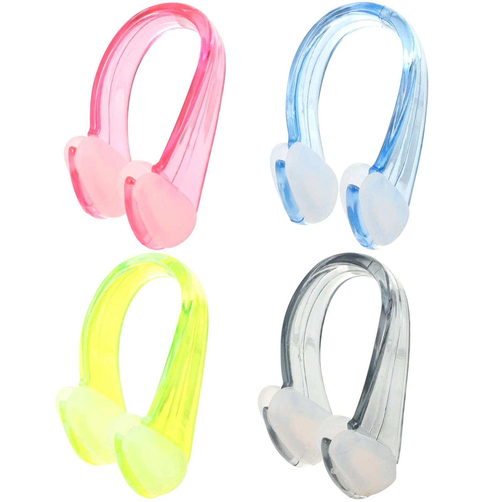 

4Pcs Universal Comfortable Earbuds Silicone Small Nose Clip Swimming Nose Plug Diving Swimming Nose Clip