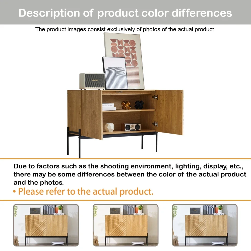Multifunktionales Sideboard (TV-Schrank/Buffet/Kommode) – Türen + Schubladen, kratzfest, ideal für Wohn-/Esszimmer, einfache Montage – Detail 40