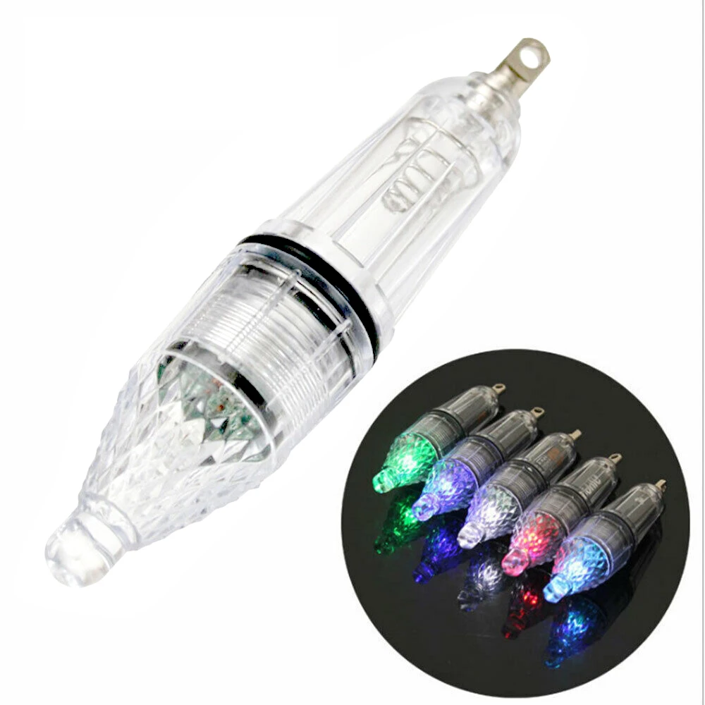 Description Picture 6 of item12cm Multicolor Mini LED Deep Drop Underwater Flash Lights Deep Sea Bottom Fish Lure LED lamp Fish Light Night Fishing Lights