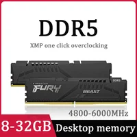 Beast DDR5 XMP 8 16 32 ГБ 4800 5200 5600 6000 МГц Настольная материнская плата AMD Intel CPU Оперативная память для ПК 288PIN с затемнением Металлический жилет дизайн