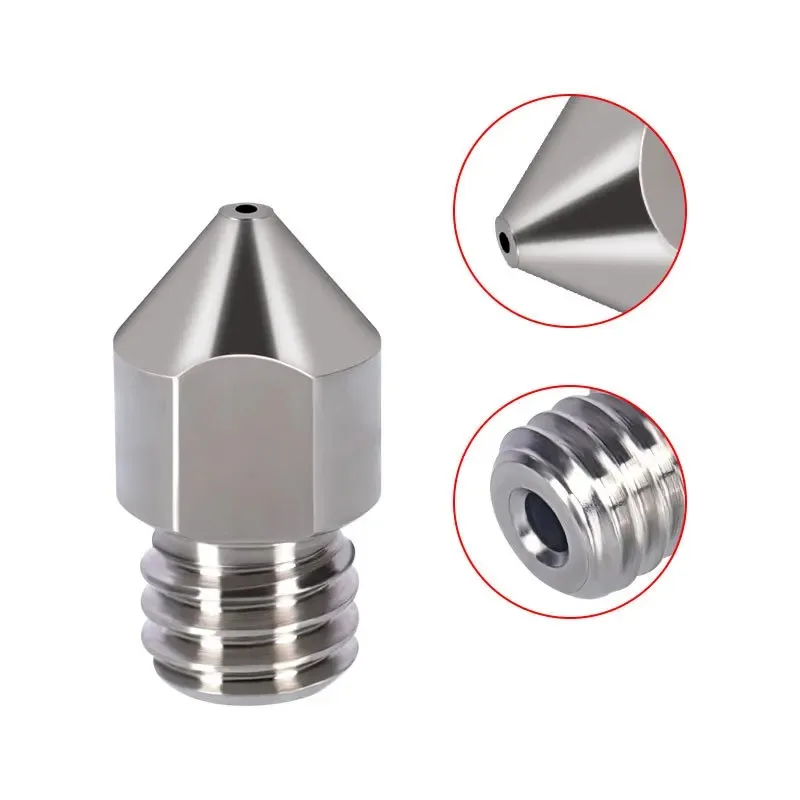 티타늄 합금 3D 프린터 부품, 깍지 MK8, 1.75mm 소모품 CR10 CR10S Ender-3 압출기 헤드, 3D 프린터 깍지, 0.2mm-0.5mm