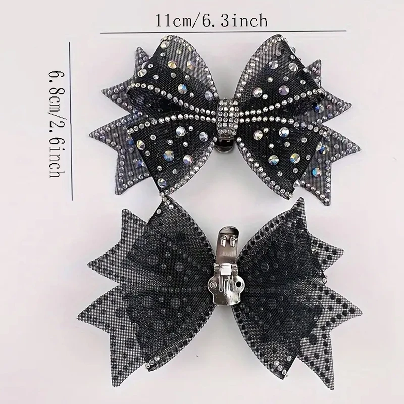 Elegant Rhinestone Bow Shoe Charms and Accessories