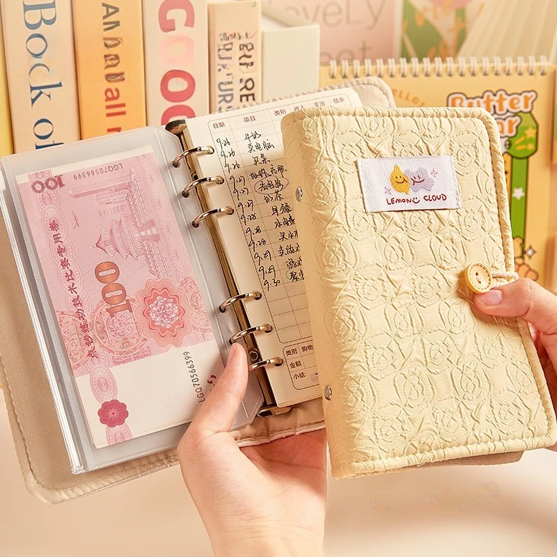 Fabric Hand Account Notebook for Family Financial Management