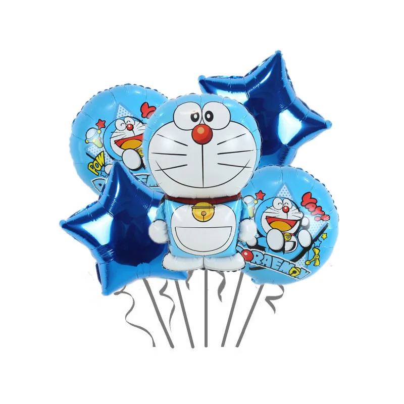 Doraemon & Dorami Birthday Balloon Set - Cartoon Anime Aluminum Balloons for Party Decor & Photography Props