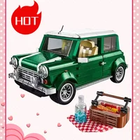 New children's camping party creative classic Cooper car 10242 model building blocks DIY educational toys children's Christmas b 1