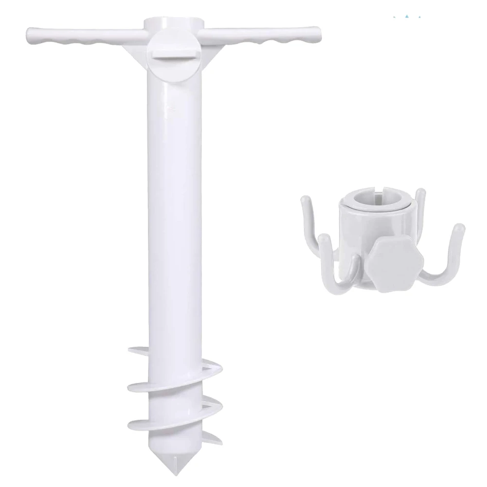 3/5 Spin Beach Umbrella Stand Windproof Inserts Spiral Umbrella Plug Equipment Umbrella Ground Anchor Outdoor Travel Accessories 4