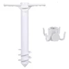 3/5 Spin Inserts Spiral Umbrella Plug with Hook Spike Auger Keep Holder Windproof Sunshade Bracket Equipment for Sand Soil Grass 1