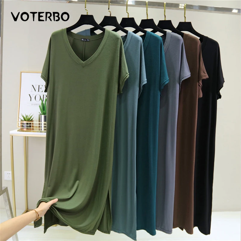 Vestido Largo Holgado Lagenlook Para Mujer - Cami Cortina Italiana - Viscosa Con Elastano