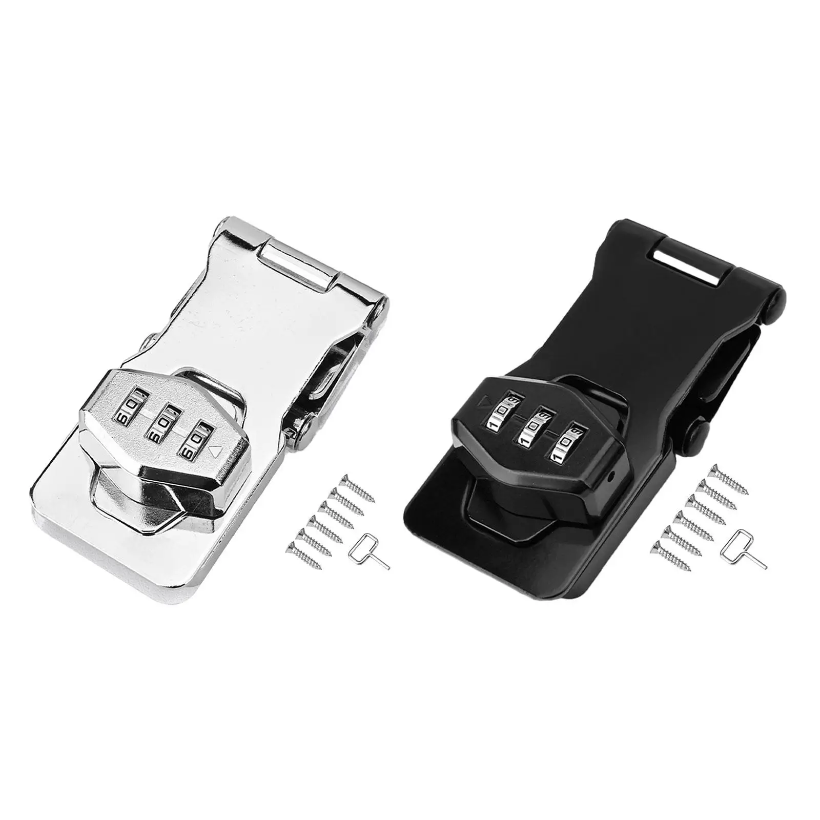 

Cabinet Mechanical Combination Lock with Screws Accessory Keyless Lock for Sliding Door, Garage, Fence Easily Mounted