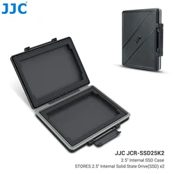 JJC Dual - Slot Shockproof & Water - Resistant SSD Hard Drive Storage Case (WHITE)