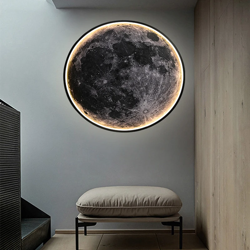 Modern Moon Wall Lamp Led Ceiling Lights For Bedroom Dining Kid's Room