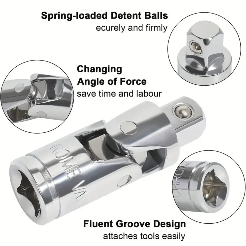 1/2 3/8 1/4 Zoll Antrieb Schwenk Universal Joint Air Impact Socket Handwerkzeuge – Detail 3