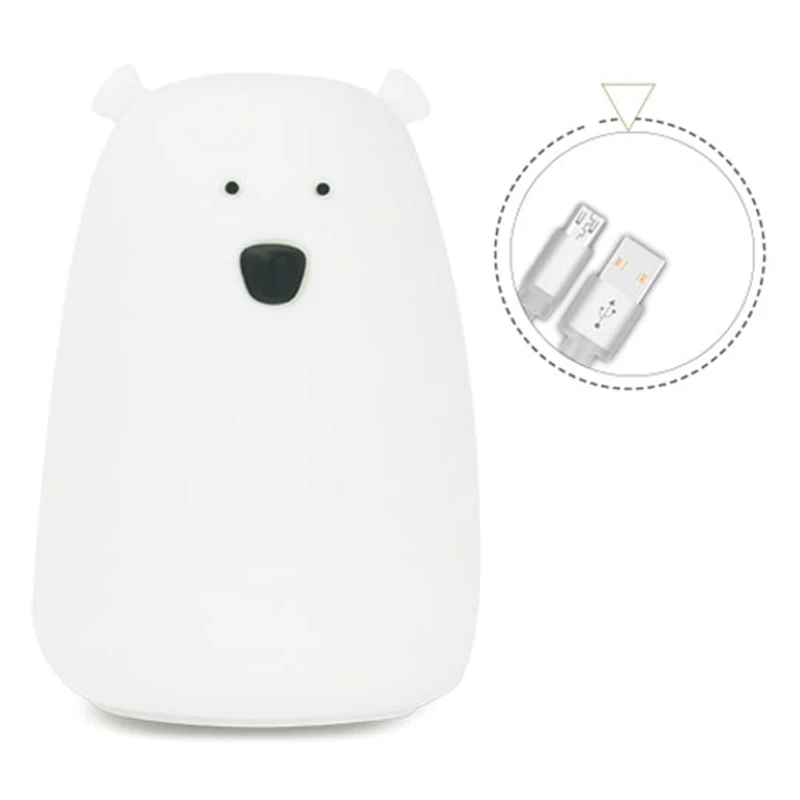 

Rechargeable for Touch Colorful Silicone Bedroom Bedside Lamps for C T5EF