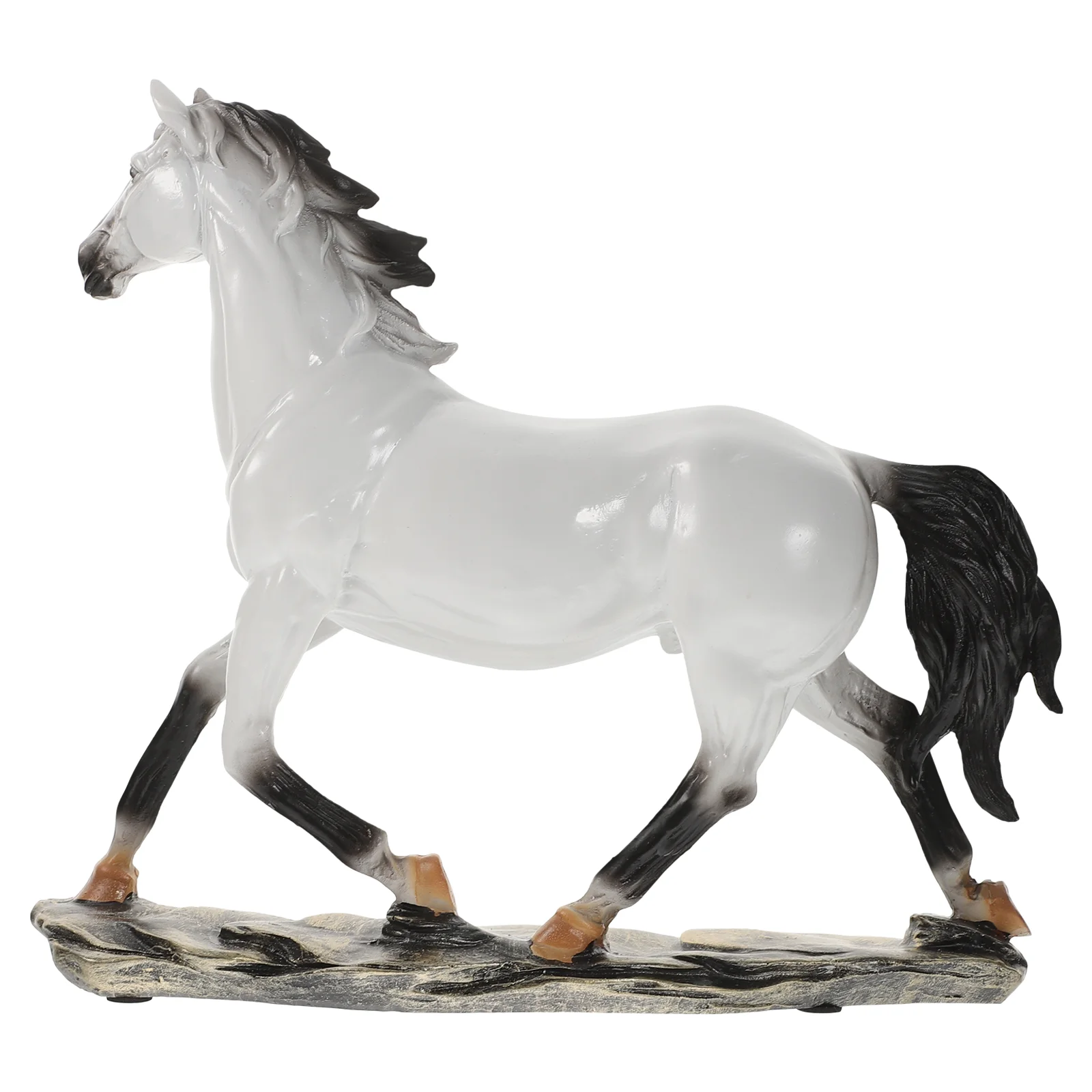 

Imikeya Vintage Decor Horse Figurine Collectible Home Office Tabletop Ornaments White Statue Chinese