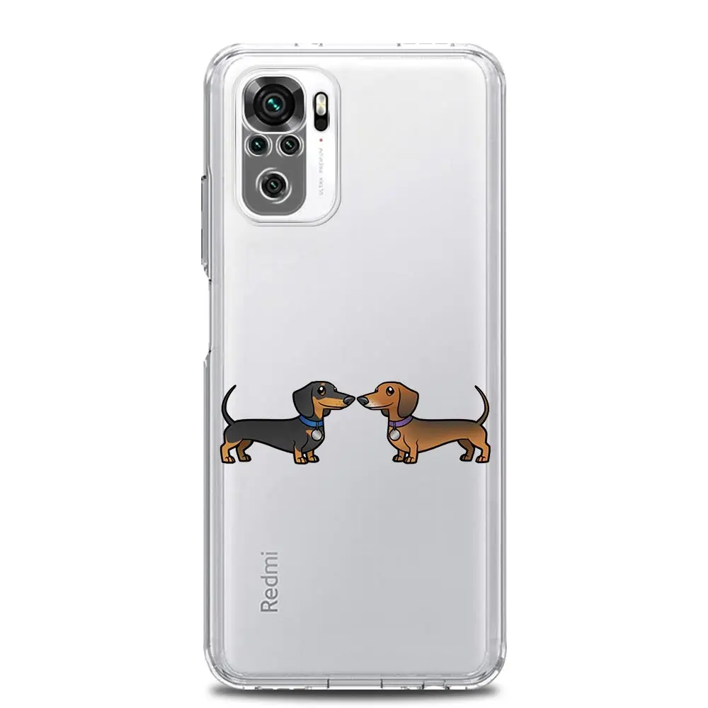 Clear Dachshund Sausage Dog Design Phone Case