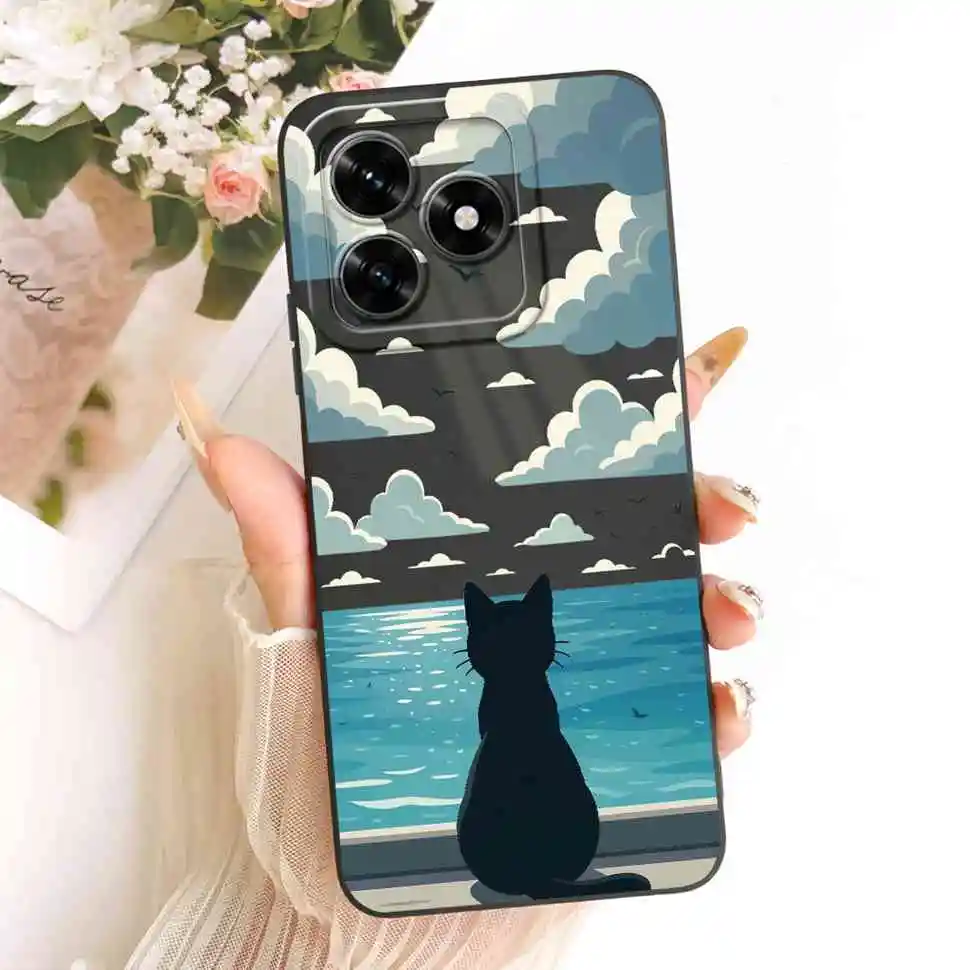 Cute Rabbit Cartoon Silicone Phone Case, Soft Protective Cover