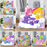 Cute Cartoon Care Bears Printed Blanket Picnic Blankets Warm Blanket Soft and Comfortable Blanket Home Travel Birthday Gift 1