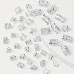 Elegant Hair Adornments Set - 40 - Piece Decorative Accessories - Size fits all (40pcs slivery)