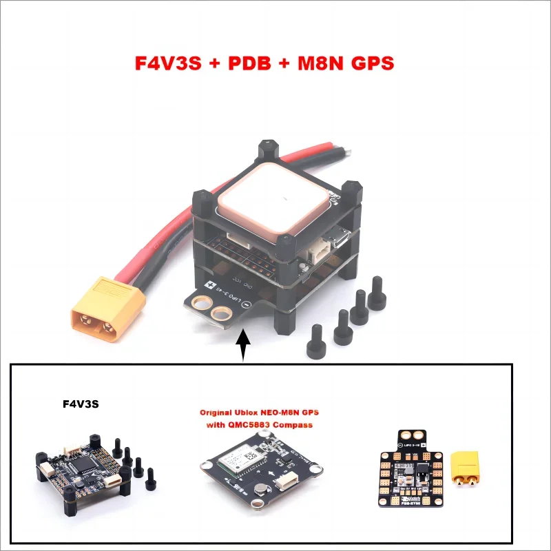 ตัวเลือกสินค้า บอร์ดควบคุมโดรน Rctosky F4V3S PLUS รองรับ Betaflight และ INAV